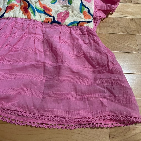 NEW Plenty by Tracy Reese Pink Babydoll Embroidered Blouse - Picture 6 of 14